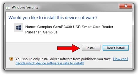 install driver vor gemplus gempc430 on win7 